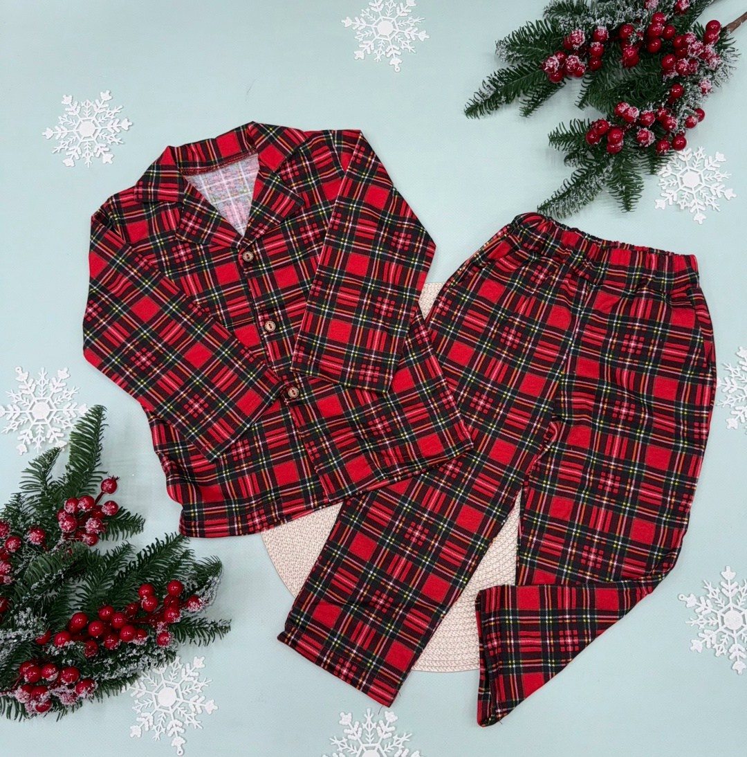 пижама в клетку,клетчатая пижама,комплект пижама,новогодние пижамы,красная пижама