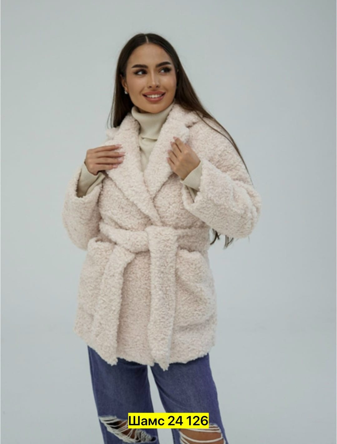 шуба искусственная женская,шуба из искусственного меха,шуба искусственная,шуба зимняя из овечьей шерсти,серое плюшевое пальто