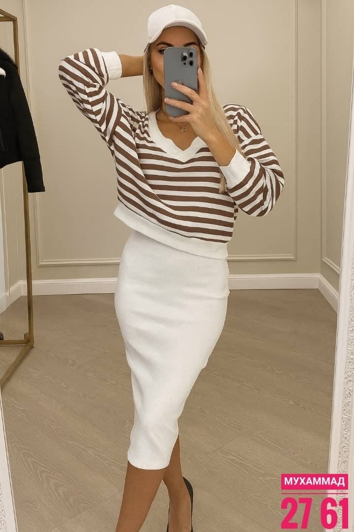 костюм двойка лапша,модная ,трикотажные костюмы,костюм кофта и юбка,костюм трикотажный женский