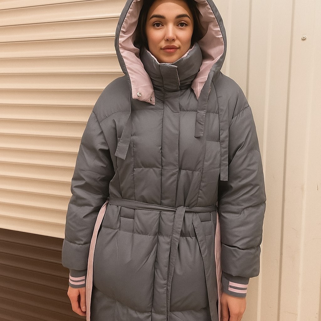 пуховик пальто,двусторонний пуховик,стильное пальто,женские пуховики,пуховики оверсайз