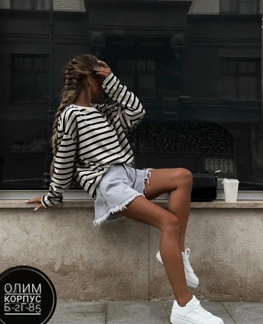 свитшот тельняшка оверсайз,стильный свитшот,кофта в полоску,стильная кофта,свитшот оверсайз стильный