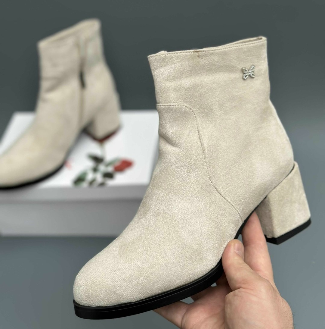 ,женские ботильоны,бежевые ботильоны,замшевые ботильоны,женская