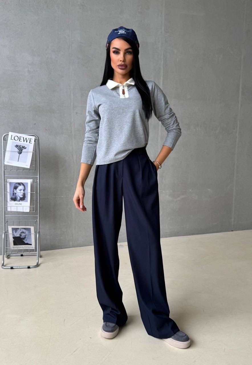 джемпер,джемпер с воротником,трикотажные костюмы,костюмы брючный,брюки палаццо