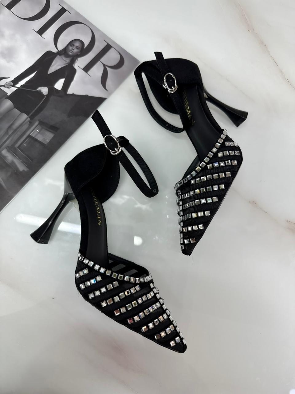 босоножки серебристые на каблуке со стразами,,женские босоножки,туфли лодочки женские,женские босоножки на высоком каблуке с острым