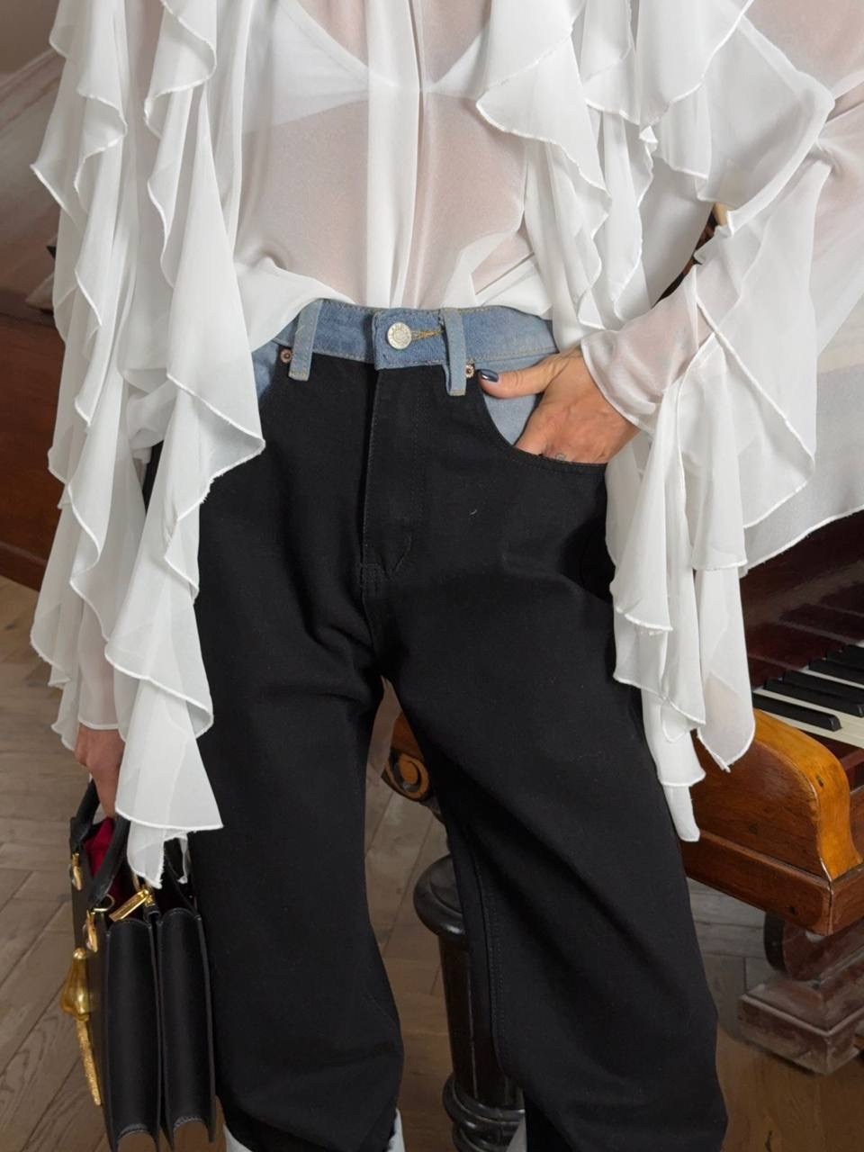 блузка с оборками,шифоновая блуза,модная блузка,шифоновая блузка,блуза нарядная