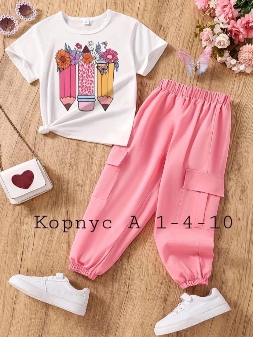 летний костюм для девочек,брюки для девочек,одежда для девочек,штаны для девочек,костюмы спортивные для девочки