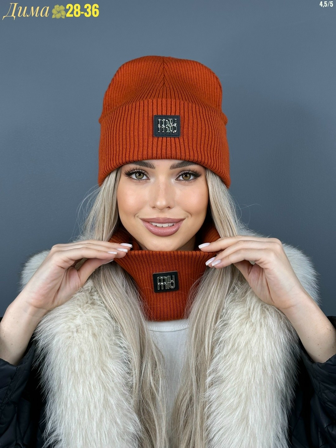 комплект шапка и снуд,шапка снуд,комплект шапки,фиолетовая шапка,шапка женская