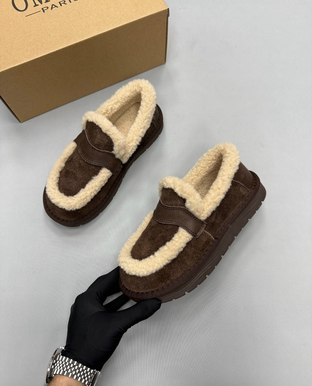 , женская,лоферы с мехам,модные угги,зимняя женская