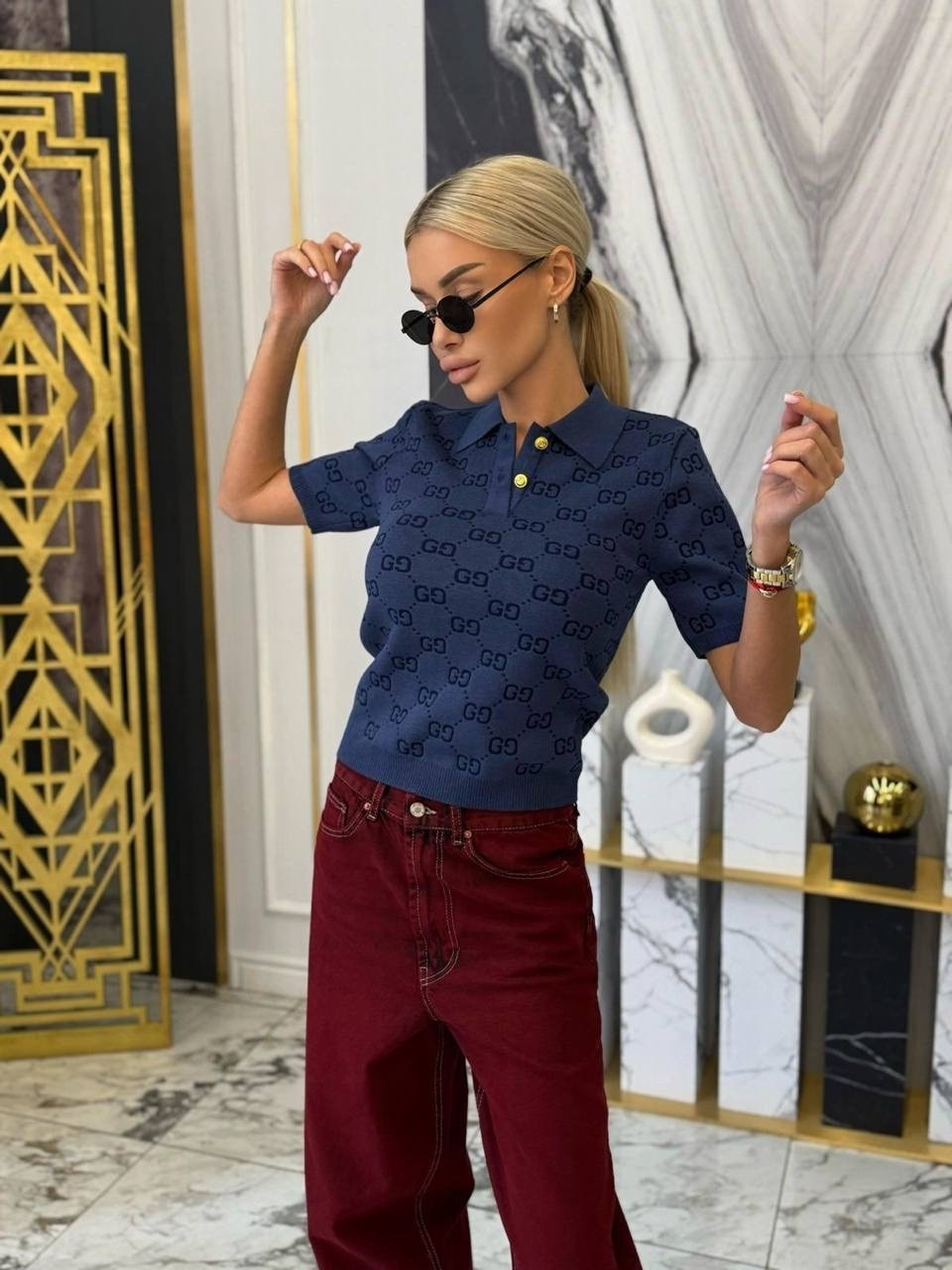 поло gucci,модная ,стильные костюмы,женские поло,женская кофта