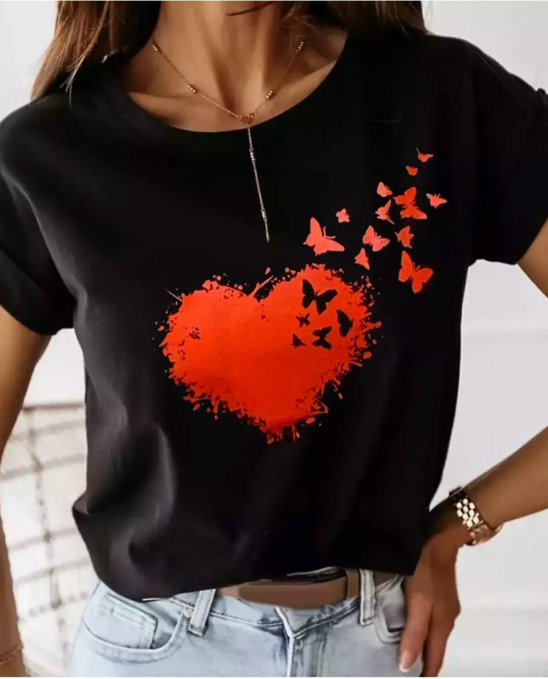 футболка женская,футболка женская с принтом сердечки,летние футболки,футболка футболка женская,женские футболки 2025