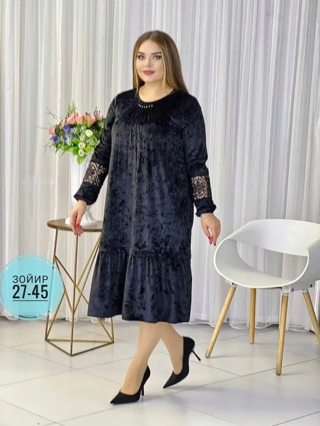 платье женская,платье,нарядное платье,бархатистое платье большого размера avytt fo women,платье миди