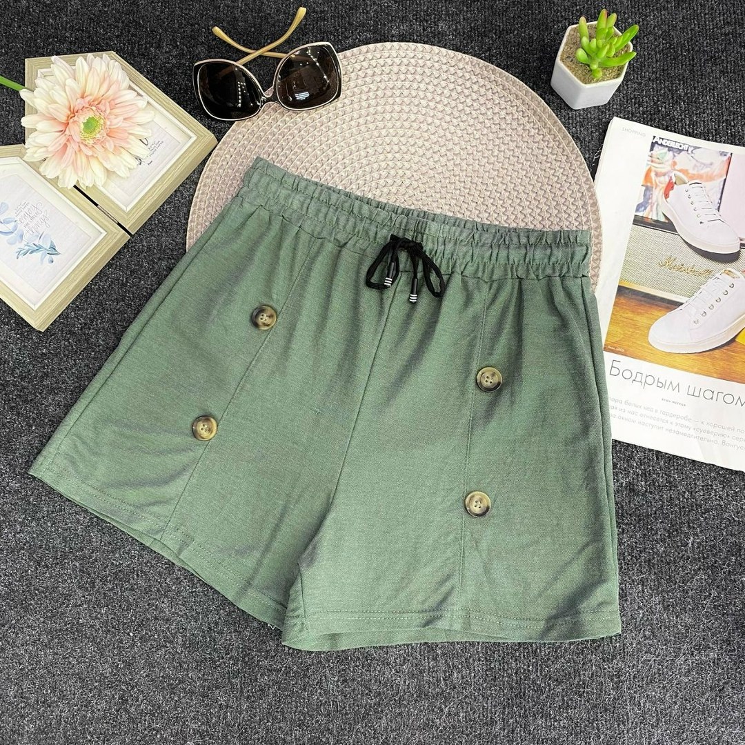 женские шорты,повседневные шорты,шорты женские хлопковые,летние шорты женские,шорты зеленые calista