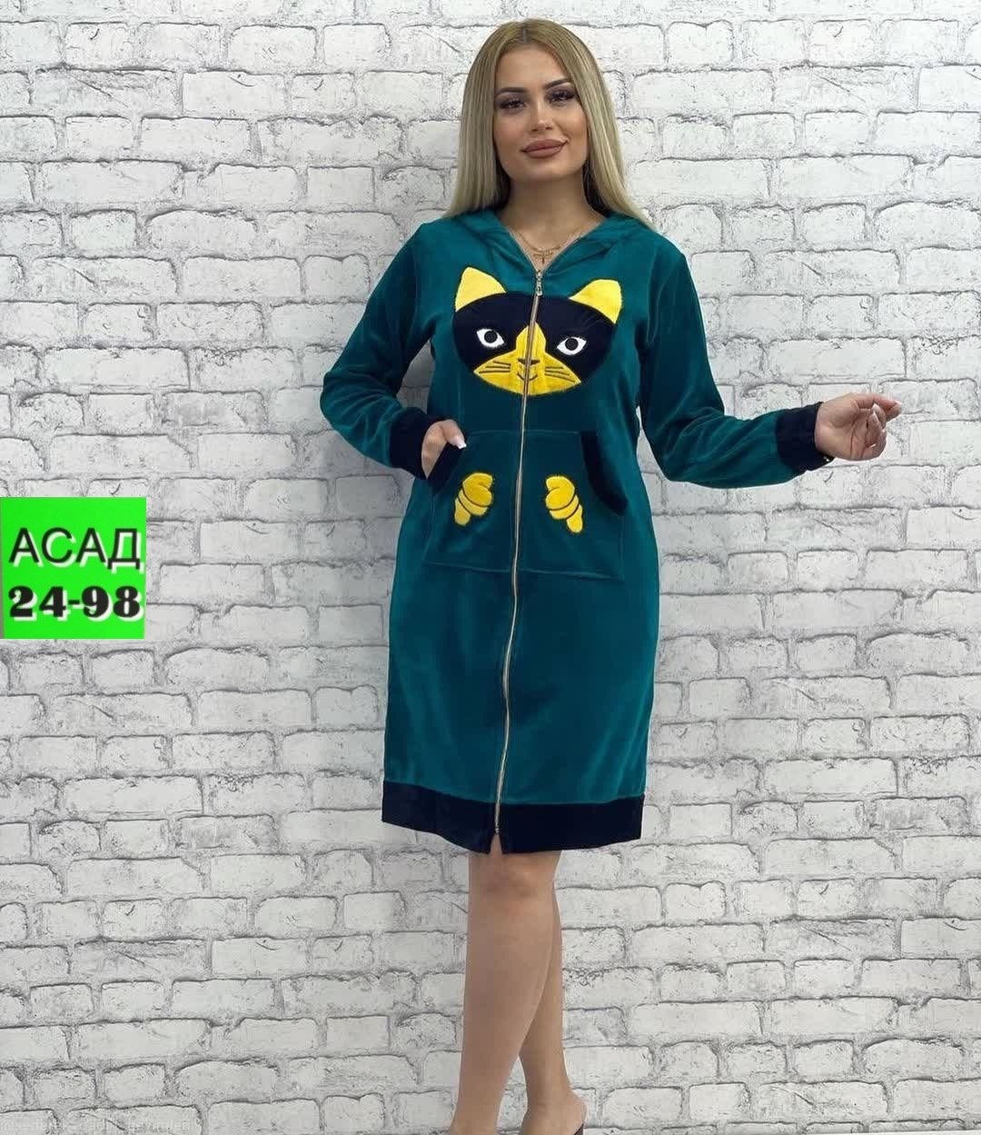 халат из велюра,женские халаты,халат с капюшоном,женский велюровый халат,роскошный халат