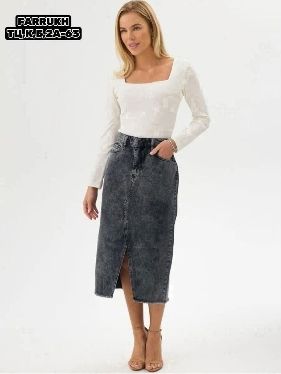 юбки джинсовые миди,юбка джинсовая женская длинная миди,юбка джинсовая,женские джинсовые юбки,юбка миди джинсовая с разрезом спереди