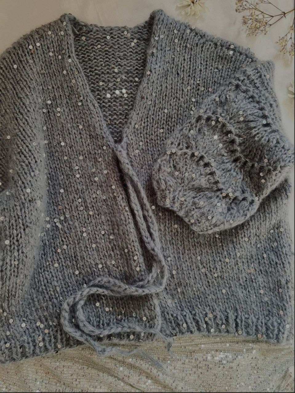 вязаный кардиган,объемный кардиган из мохера,кардиган с пайетками,кардиган вязанный,кардиган из мохера