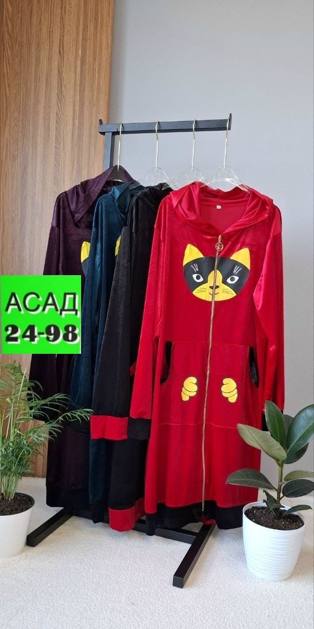 халат из велюра,женские халаты,халат с капюшоном,женский велюровый халат,роскошный халат