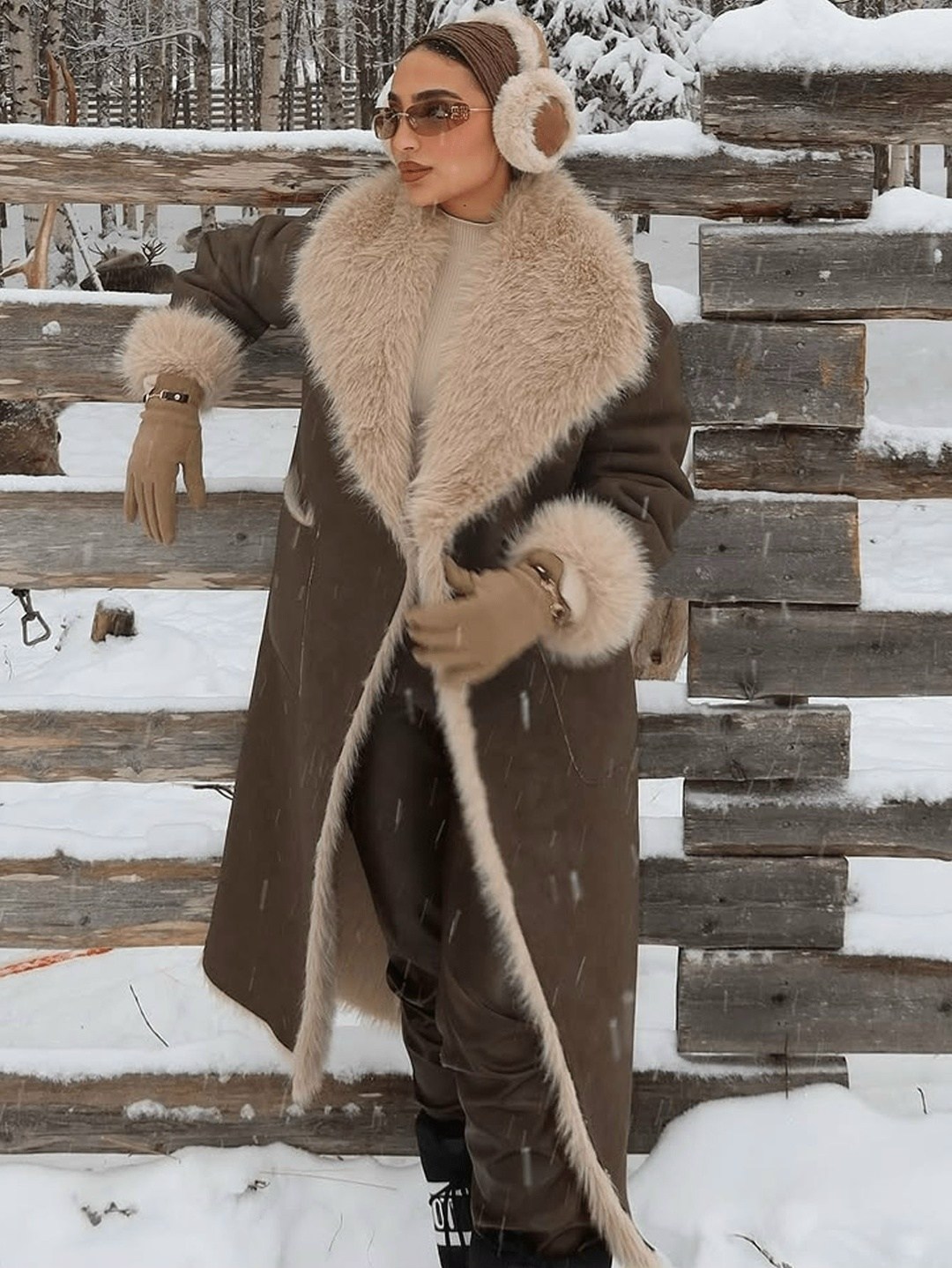 длинное пальто,дубленка удлиненная,пальто из искусственного меха,пальто зимнее,дубленки 2025 тренды модные женские