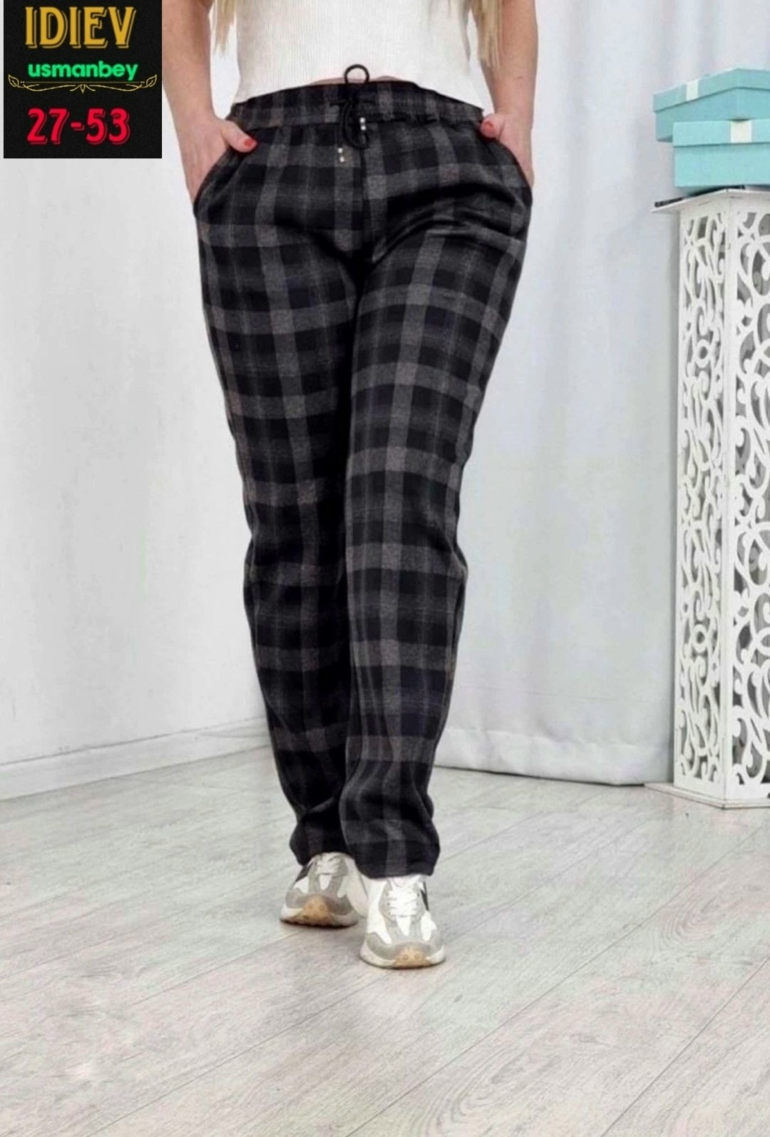 теплые брюки,штаны в клетку,брюки джинсы,брюки в клетку,женский брюки