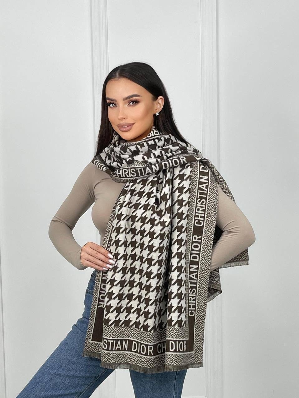 брендовый палантин dior,палантин теплый,палантин шарф женский кашемировый тёплый,брендовый палантин,палантин кашемир