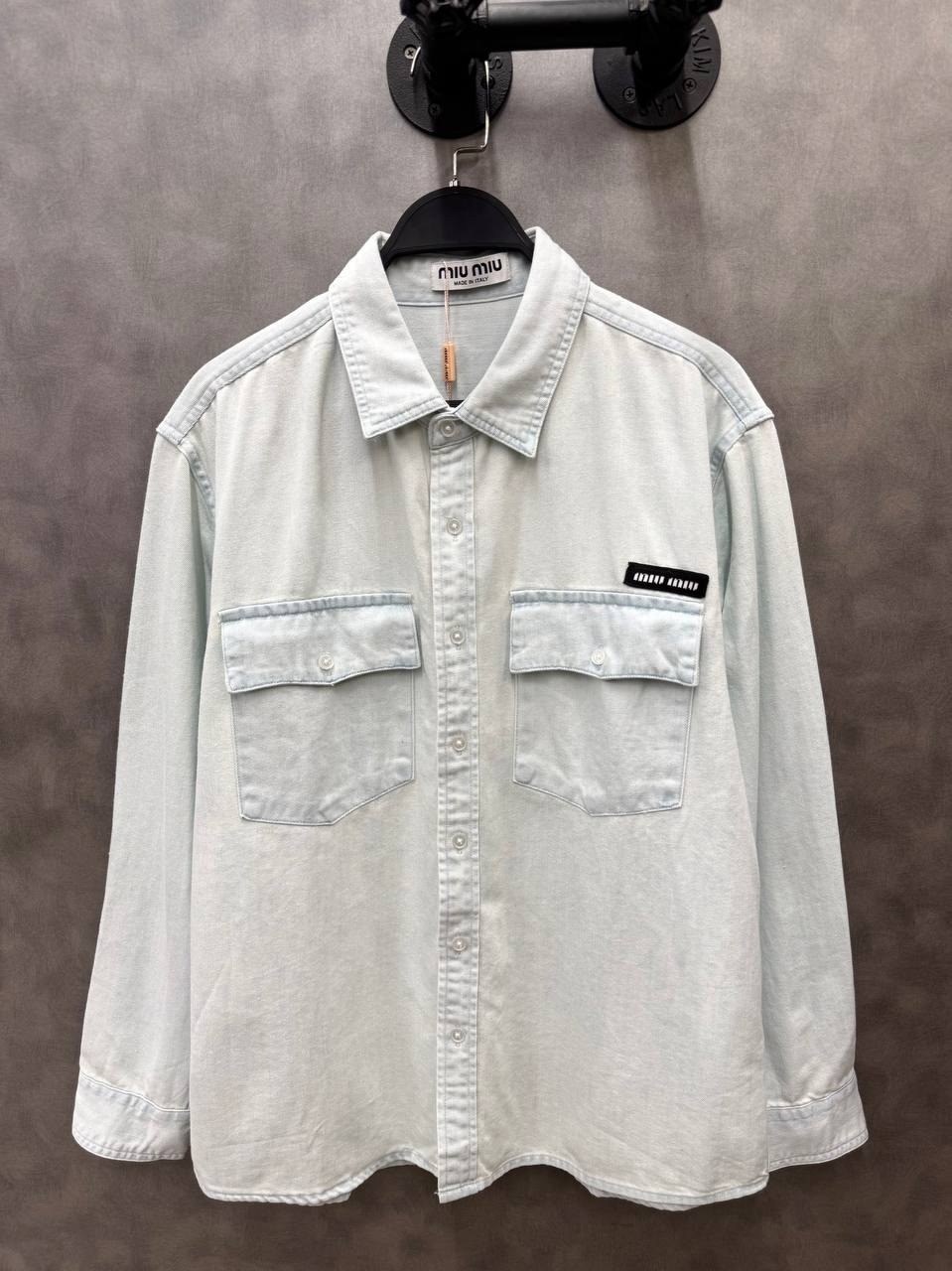 рубашка miu miu,рубашка miu,джинсовая куртка miu miu,рубашка живанши мужская,стильная рубашка