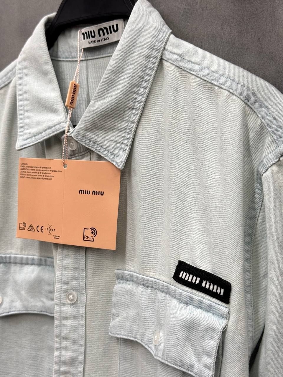 рубашка miu miu,рубашка miu,джинсовая куртка miu miu,рубашка живанши мужская,стильная рубашка