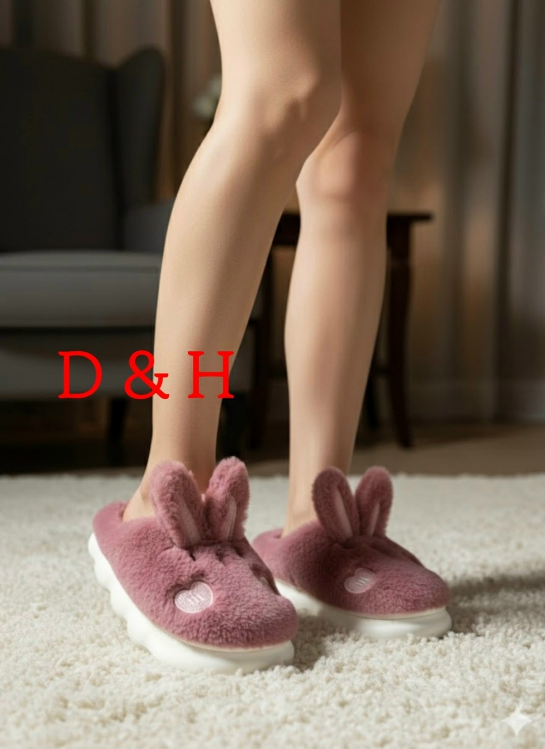 тапочки плюшевые,женские домашние тапочки,тапочки домашние,тапочки женские кролик,тапочки домашние теплые