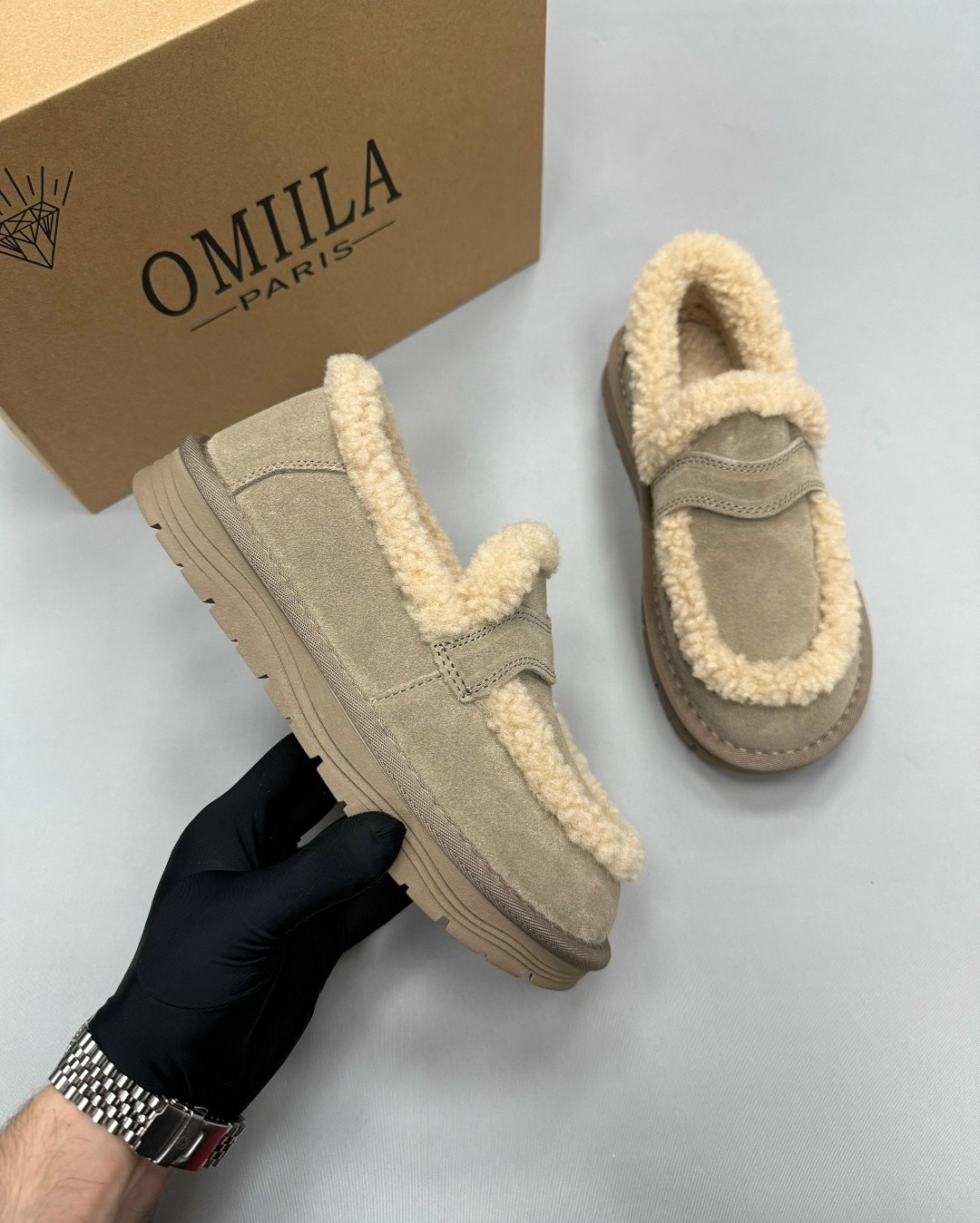 , женская,лоферы с мехам,модные угги,зимняя женская