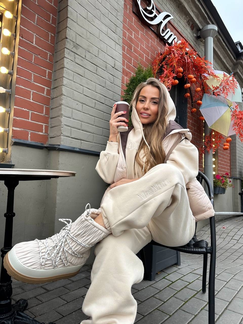 бежевый костюм,костюм на флисе,теплый костюм на флисе,женский костюм на флисе,костюм модный