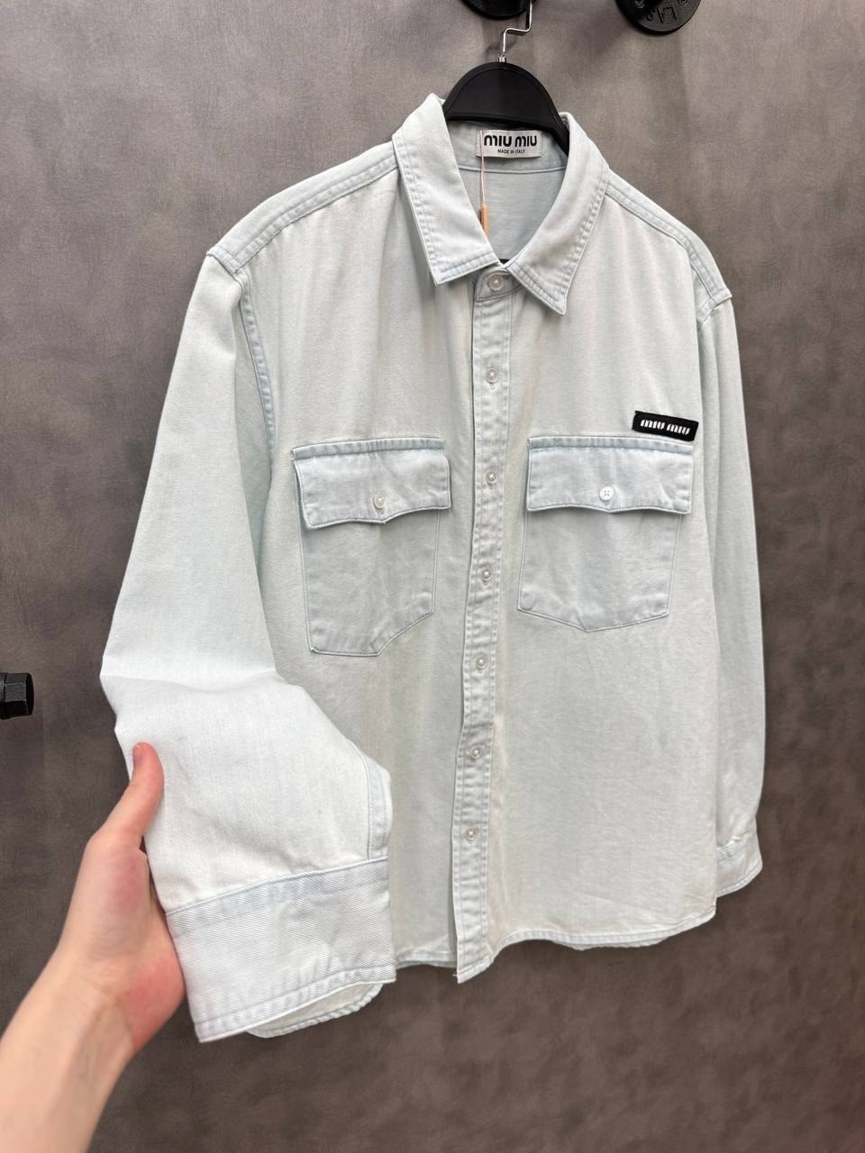 рубашка miu miu,рубашка miu,джинсовая куртка miu miu,рубашка живанши мужская,стильная рубашка