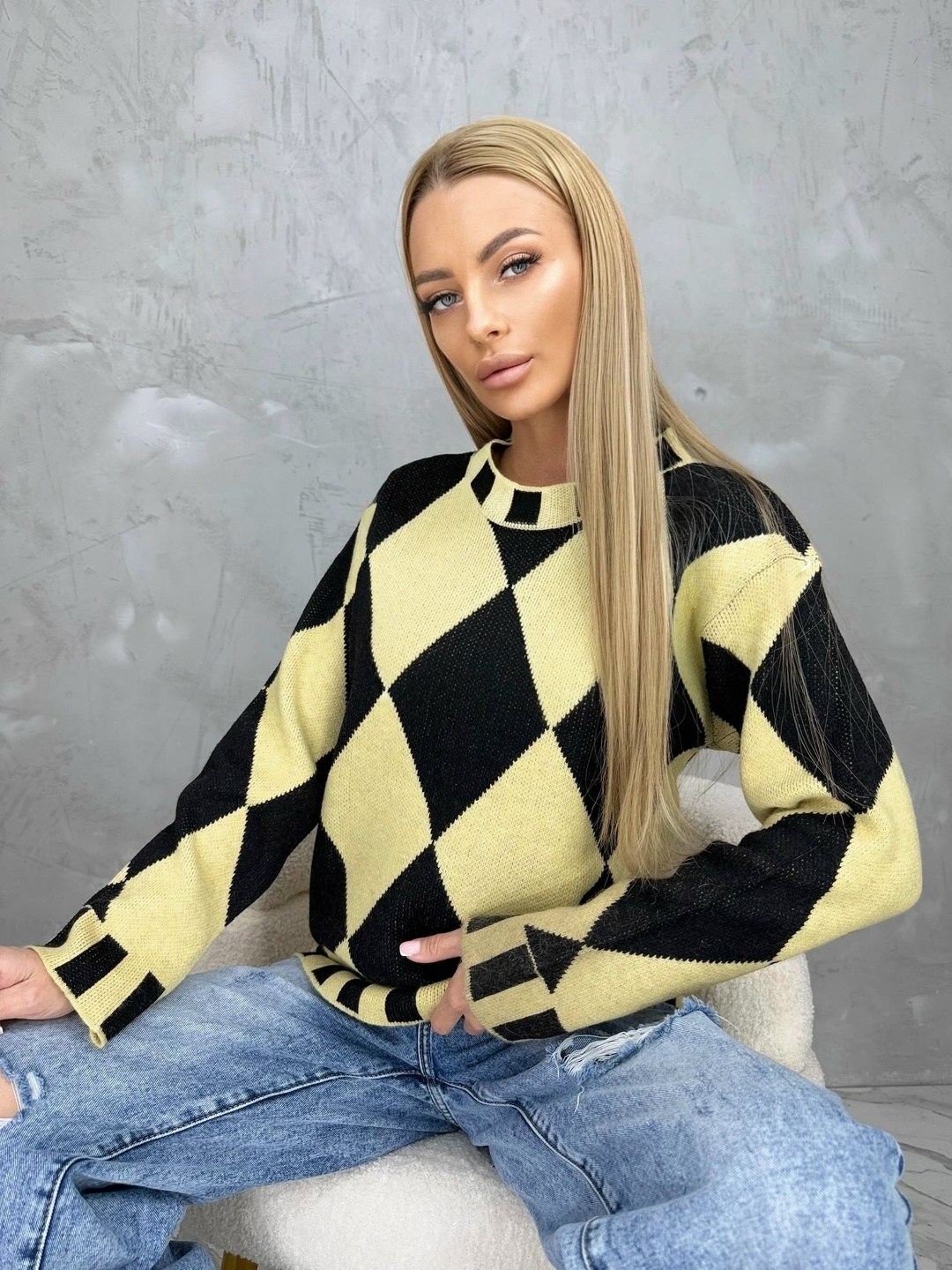 свитер ромбы,свитера женские,модные свитера,кофта женская,вязаные свитера