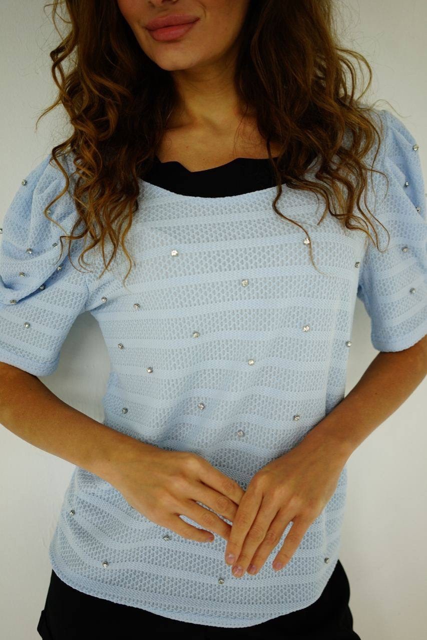 блуза,блузка голубая,повседневная блуза,блузка женская,женская блуза