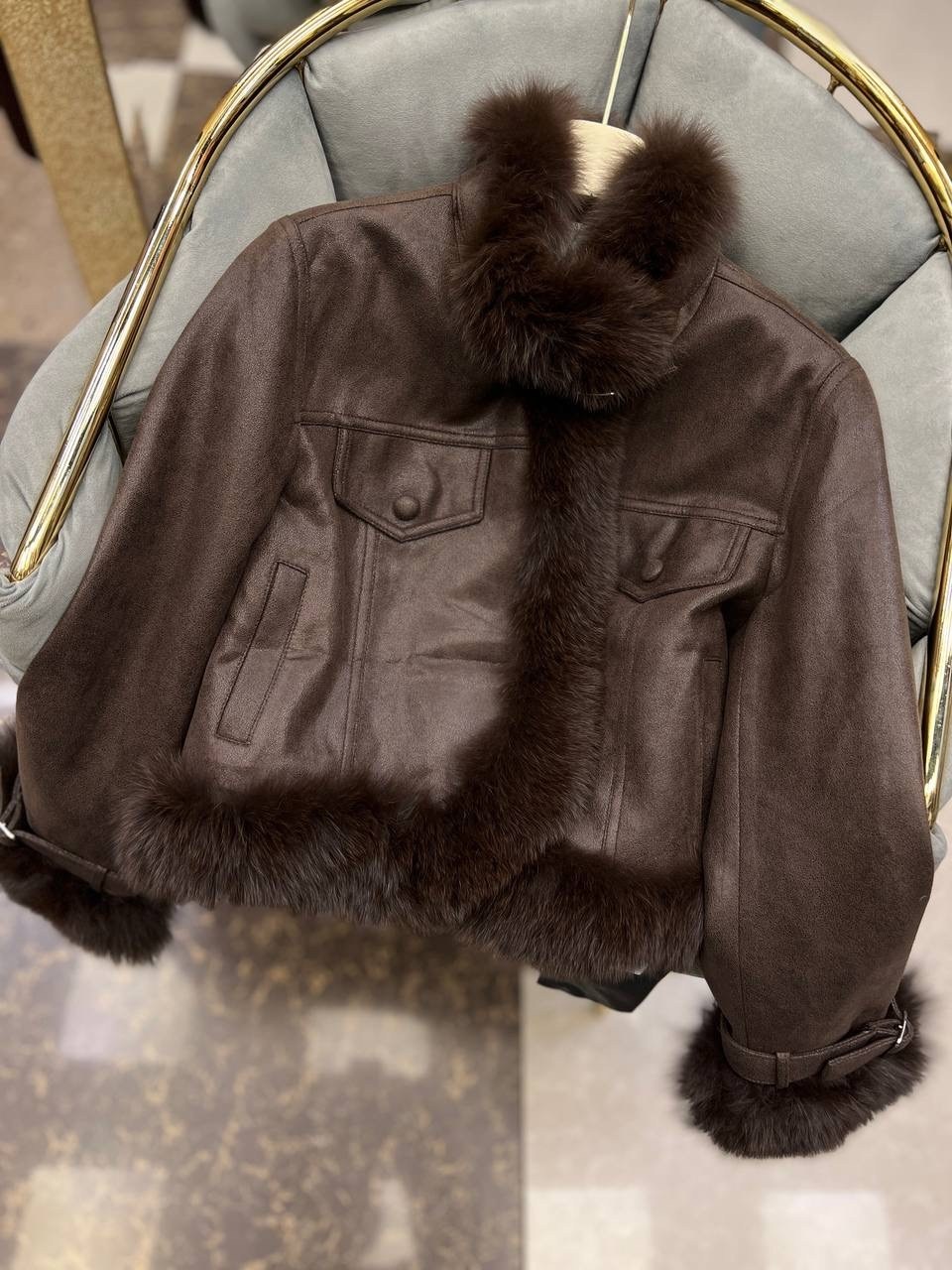 меховая куртка,модная куртка,куртка с воротником,куртка комбинированная,куртка из меха