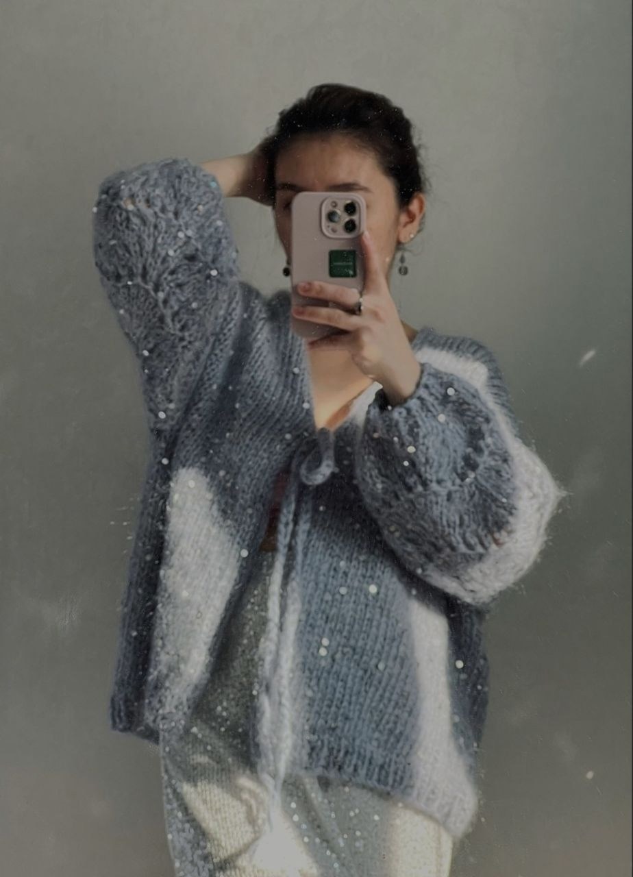 вязаный кардиган,объемный кардиган из мохера,кардиган с пайетками,кардиган вязанный,кардиган из мохера