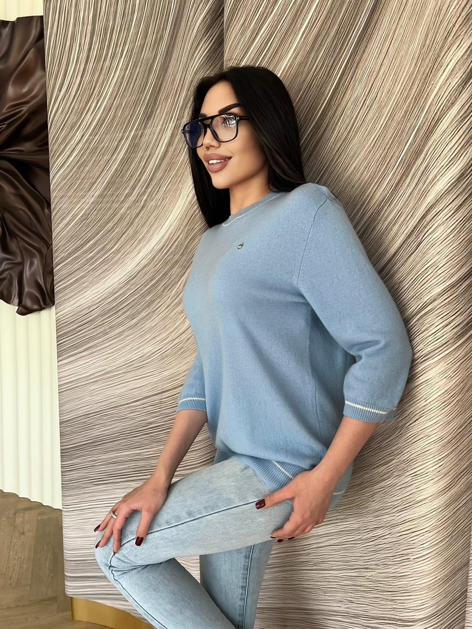 кофта женская,стильная кофта,джемпер,голубая кофта,голубой джемпер