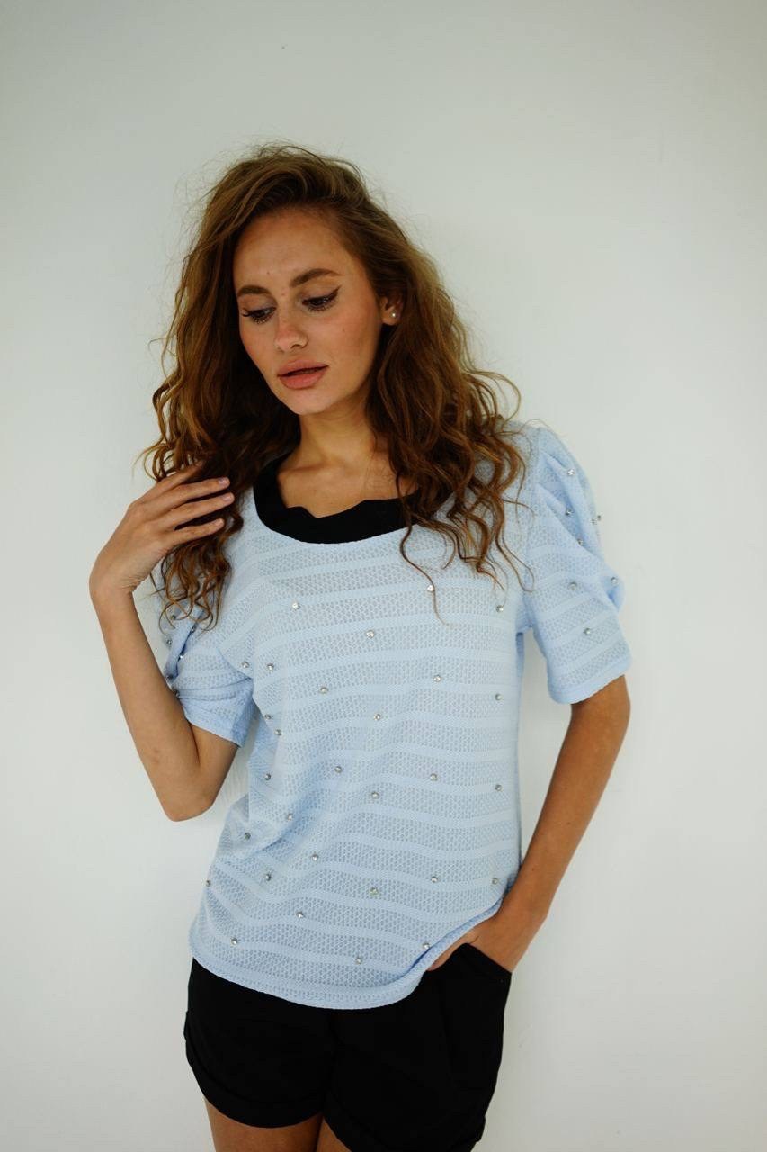 блуза,блузка голубая,повседневная блуза,блузка женская,женская блуза