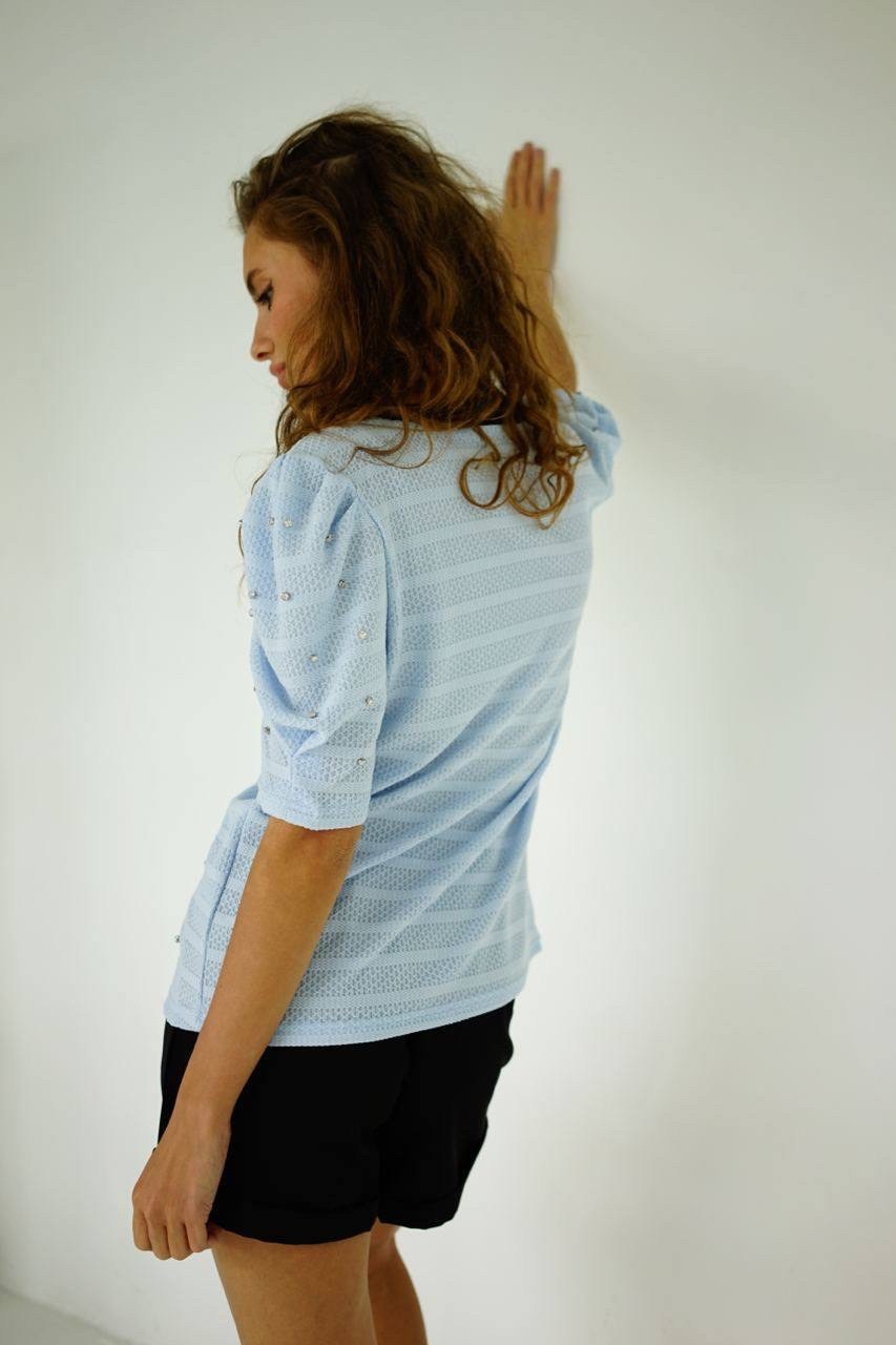 блуза,блузка голубая,повседневная блуза,блузка женская,женская блуза
