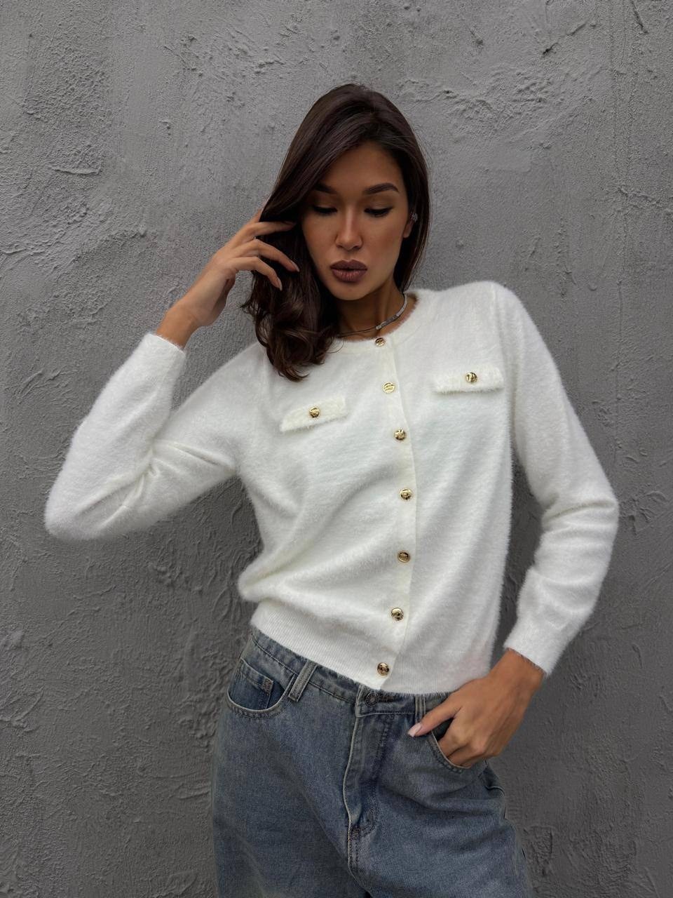 пушистый кардиган,кардиган,кардиган с пуговицами,молочный кардиган,кардиган вязаное