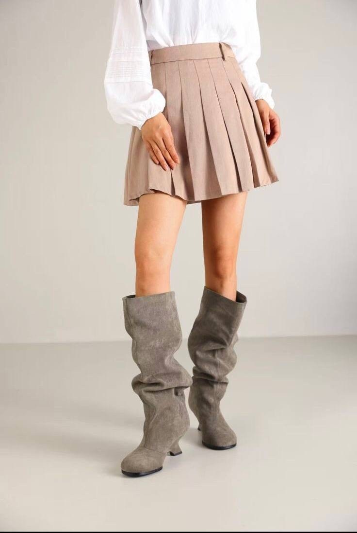 ,модные сапоги,модные женские сапоги,замшевые сапоги,женские сапоги