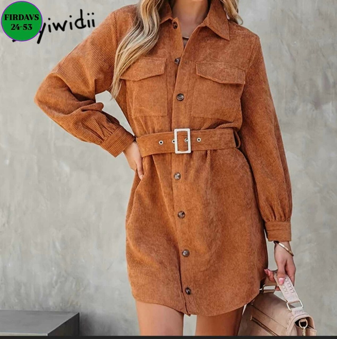 женское вельветовое платье,женское вельветовое платье с поясом,платье рубашка из вельвета,вельветовое платье рубашка с длинным рукавом,вельветовое платье с поясом