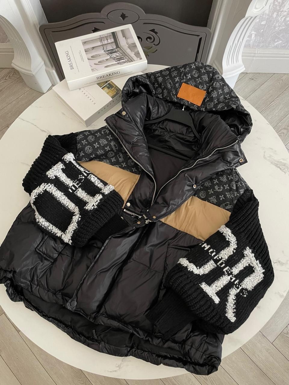 комбинированная куртка,стильные куртки,модные пуховики,куртка модная,куртка теплая
