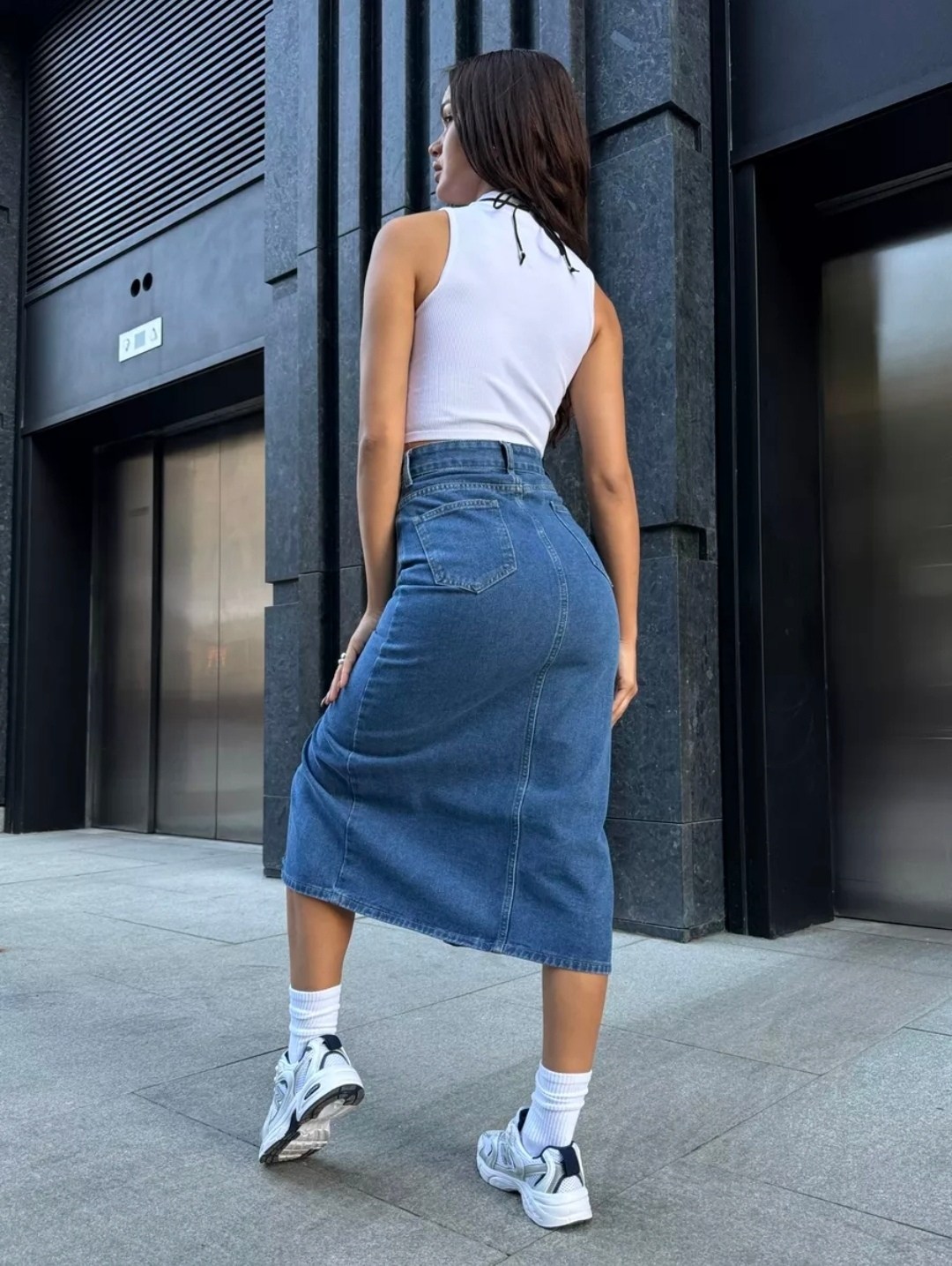 джинсовая юбка женская,джинсовая юбка,юбка джинсовая миди с разрезам,джинсовая юбка миди,джинсовая длинная юбка