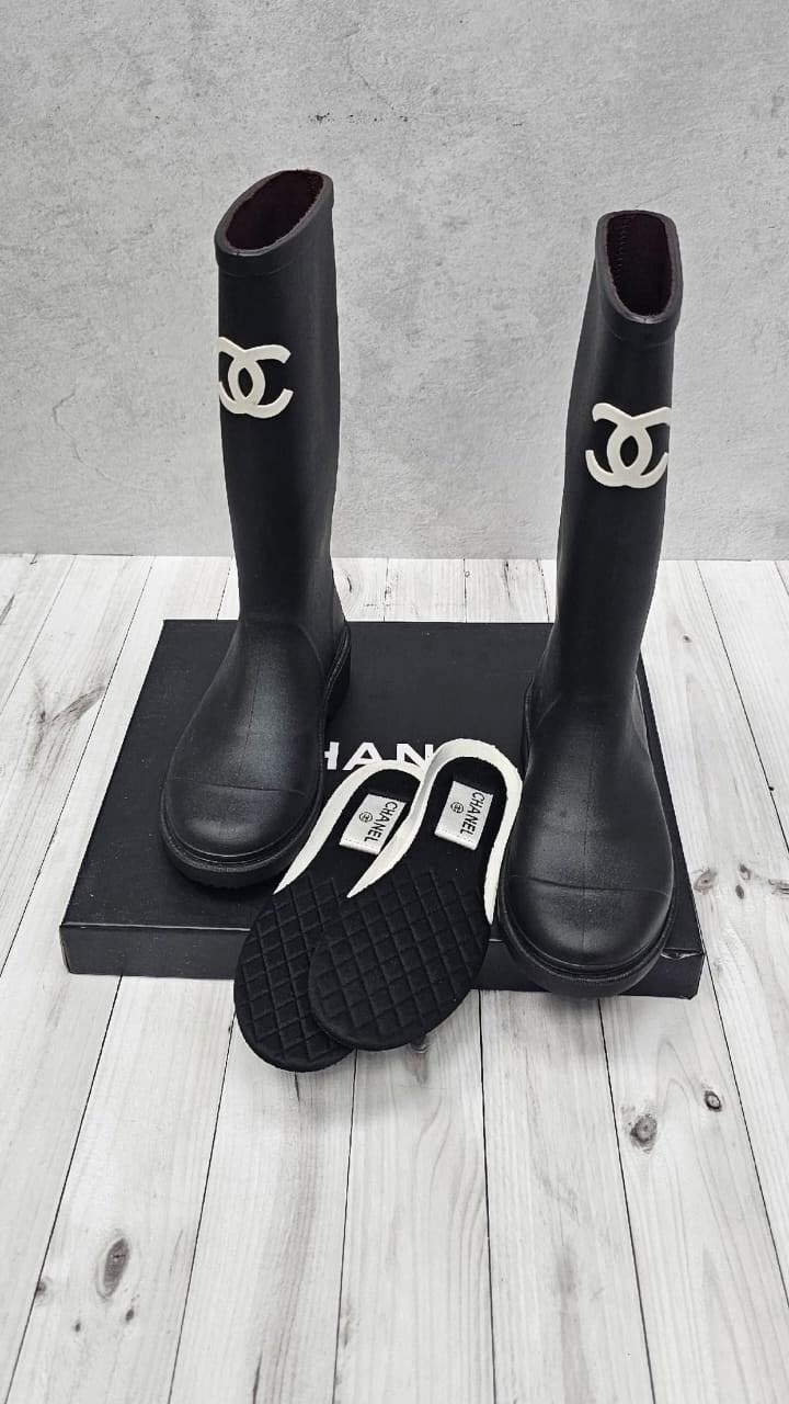 сапоги chanel,женские резиновые сапоги,сапоги шанель,резиновые сапоги шанель,резиновые сапоги