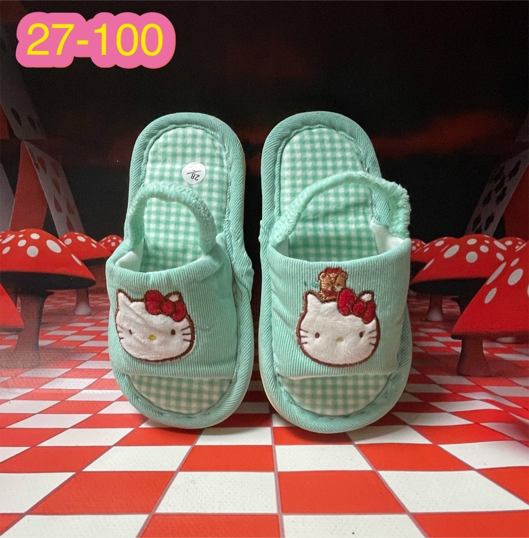 детские домашние тапочки,тапочки для девочек,тапочки домашние,домашние тапочки хелло китти,тапочки домашние детские для девочек