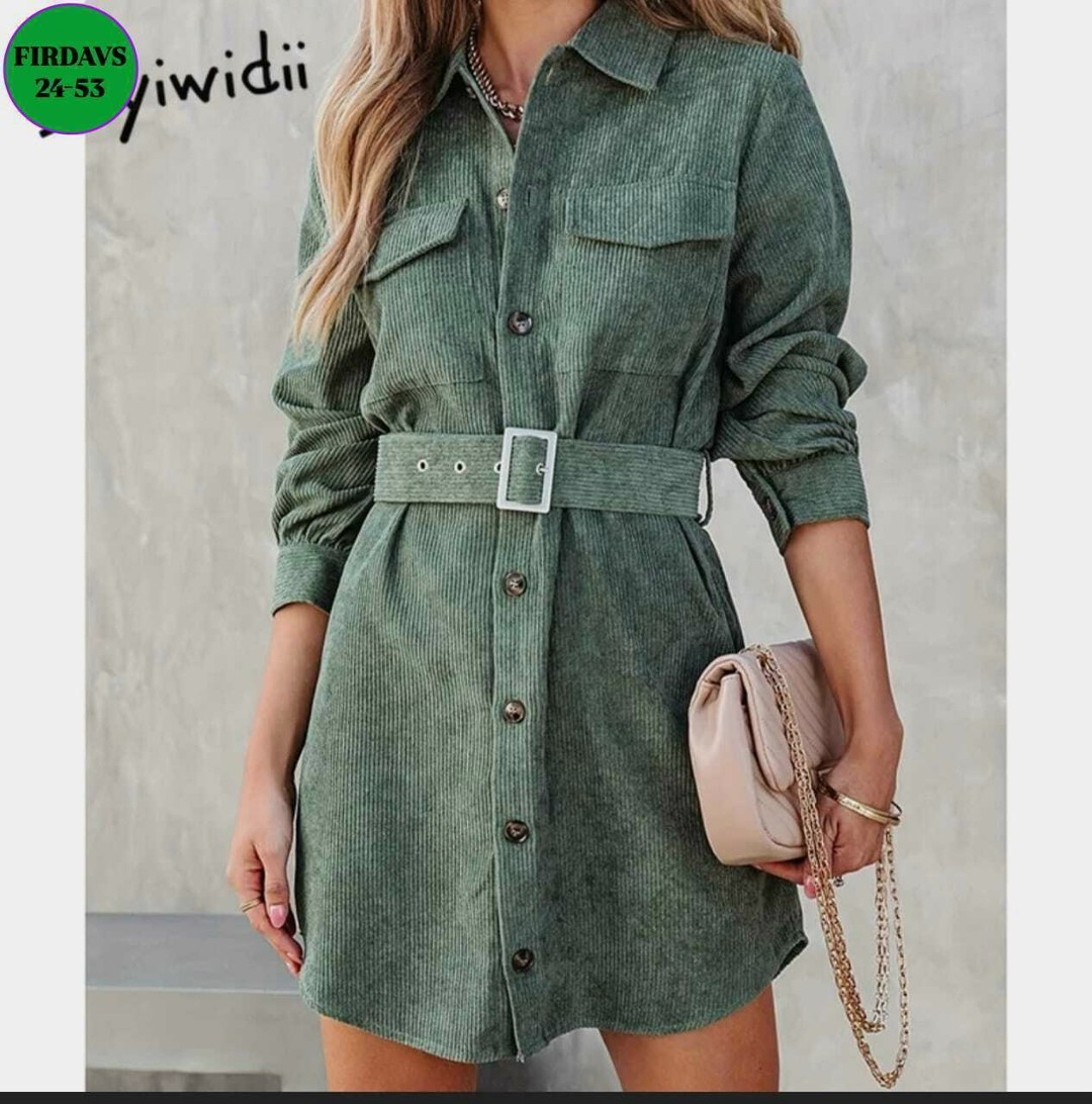женское вельветовое платье,женское вельветовое платье с поясом,платье рубашка из вельвета,вельветовое платье рубашка с длинным рукавом,вельветовое платье с поясом