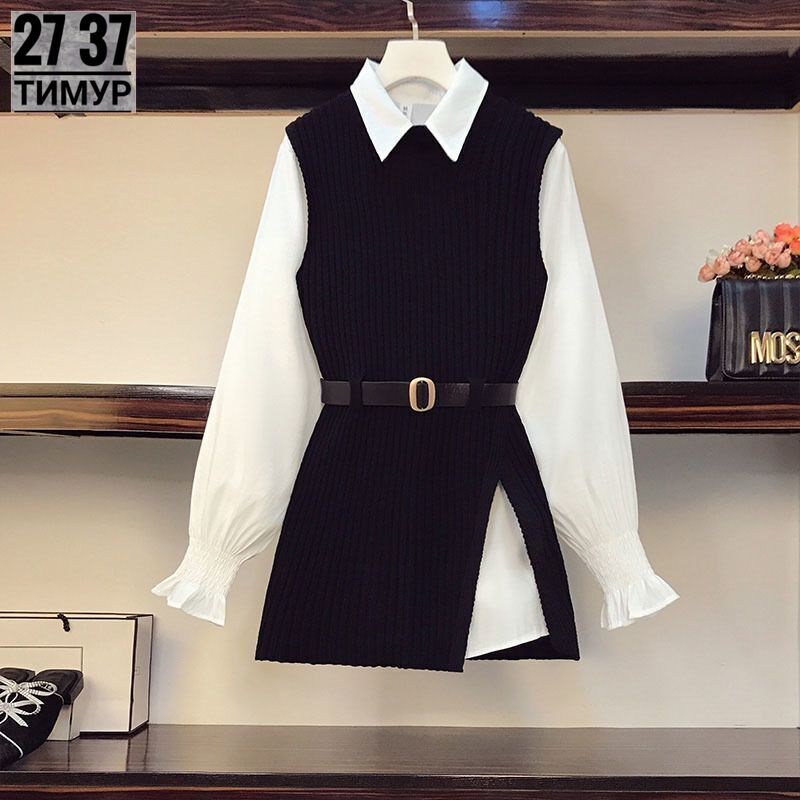 платье с жилеткой комплект,костюм с рубашкой,жилет с поясом,жилетка женская,вязаные жилеты