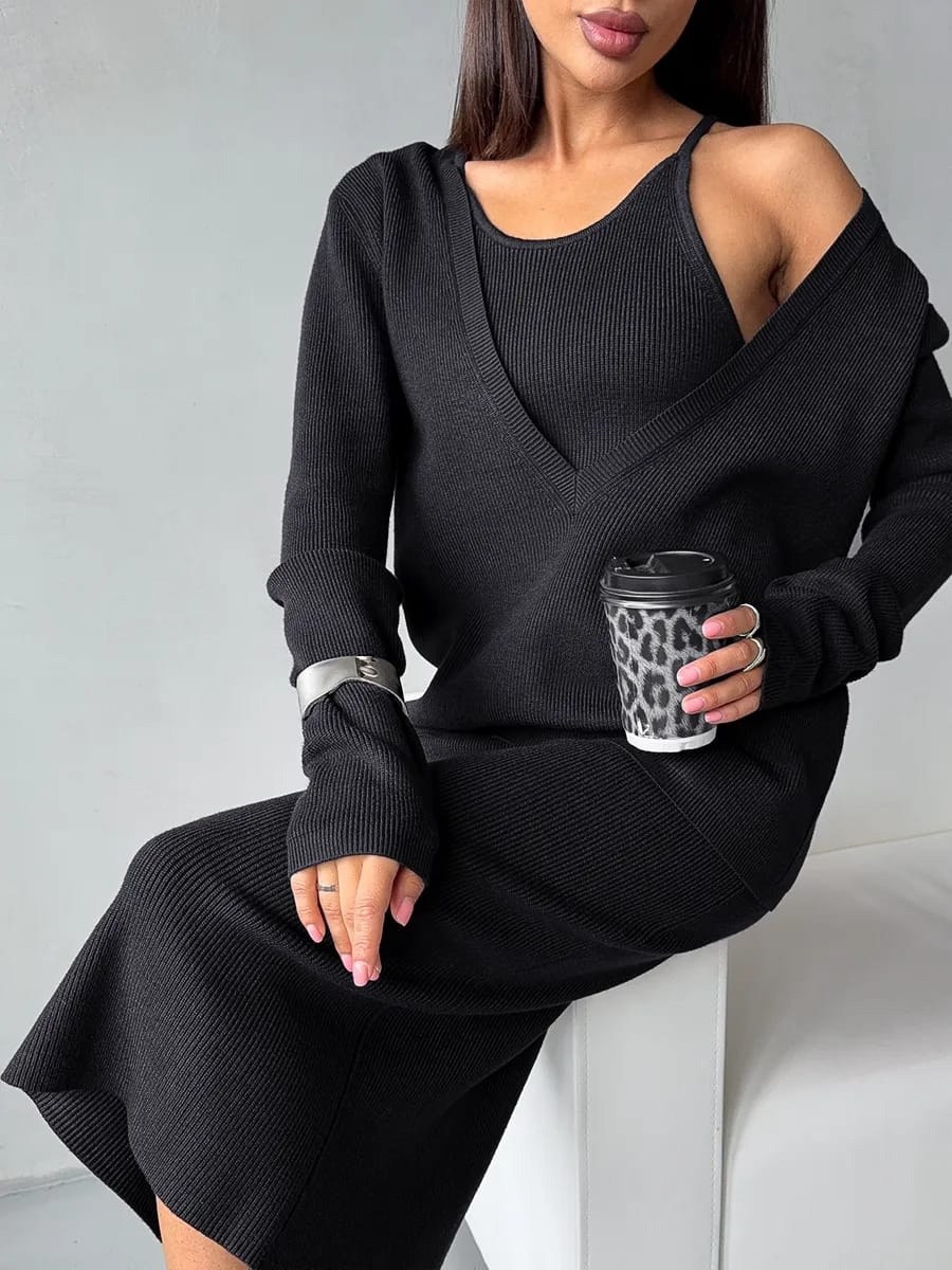 платье лапша с кардиганом,трикотажные костюмы,трикотажное платье,женский трикотажный костюм,платье кардиган