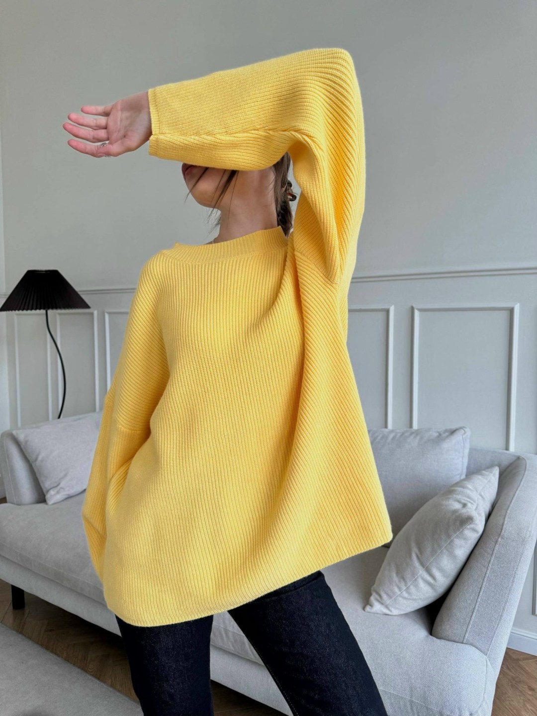 джемпер оверсайз,вязаный свитер оверсайз,джемпер оверсайз женский,бежевый джемпер,пуловер оверсайз