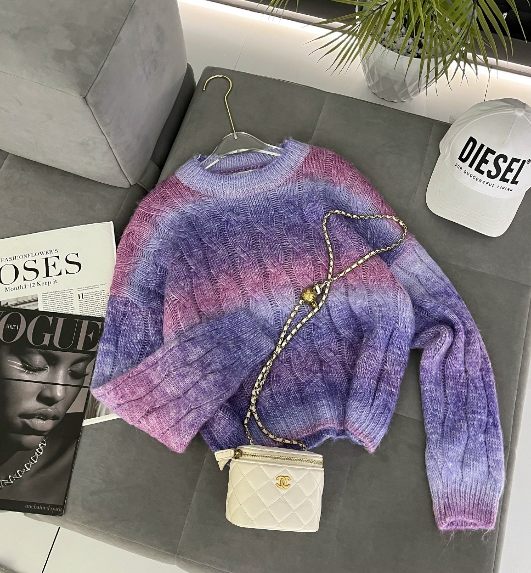 кофта вязаная,градиентный свитер,свитер градиент,свитер,свитер модный