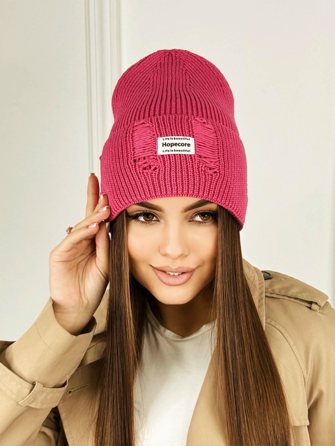 женская вязаная шапка бини,шапка женская,шапка бини с,шапка женская весенняя,шапка женская вязаная