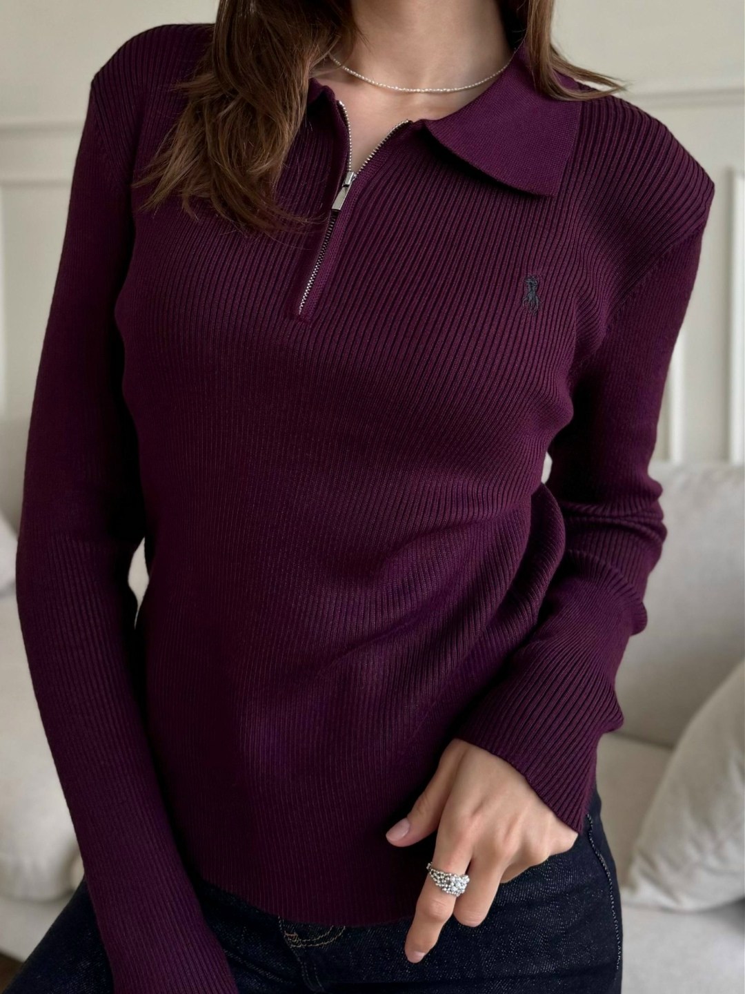 кофта поло,женская кофта,свитер поло женский,джемпер женский zarina,джемпер